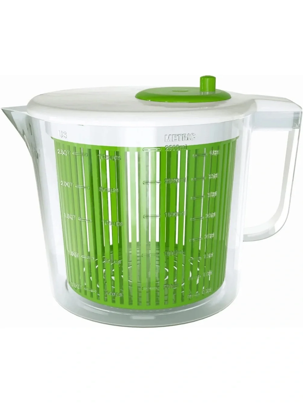 Salad Spinner & Colander Pitcher - Green